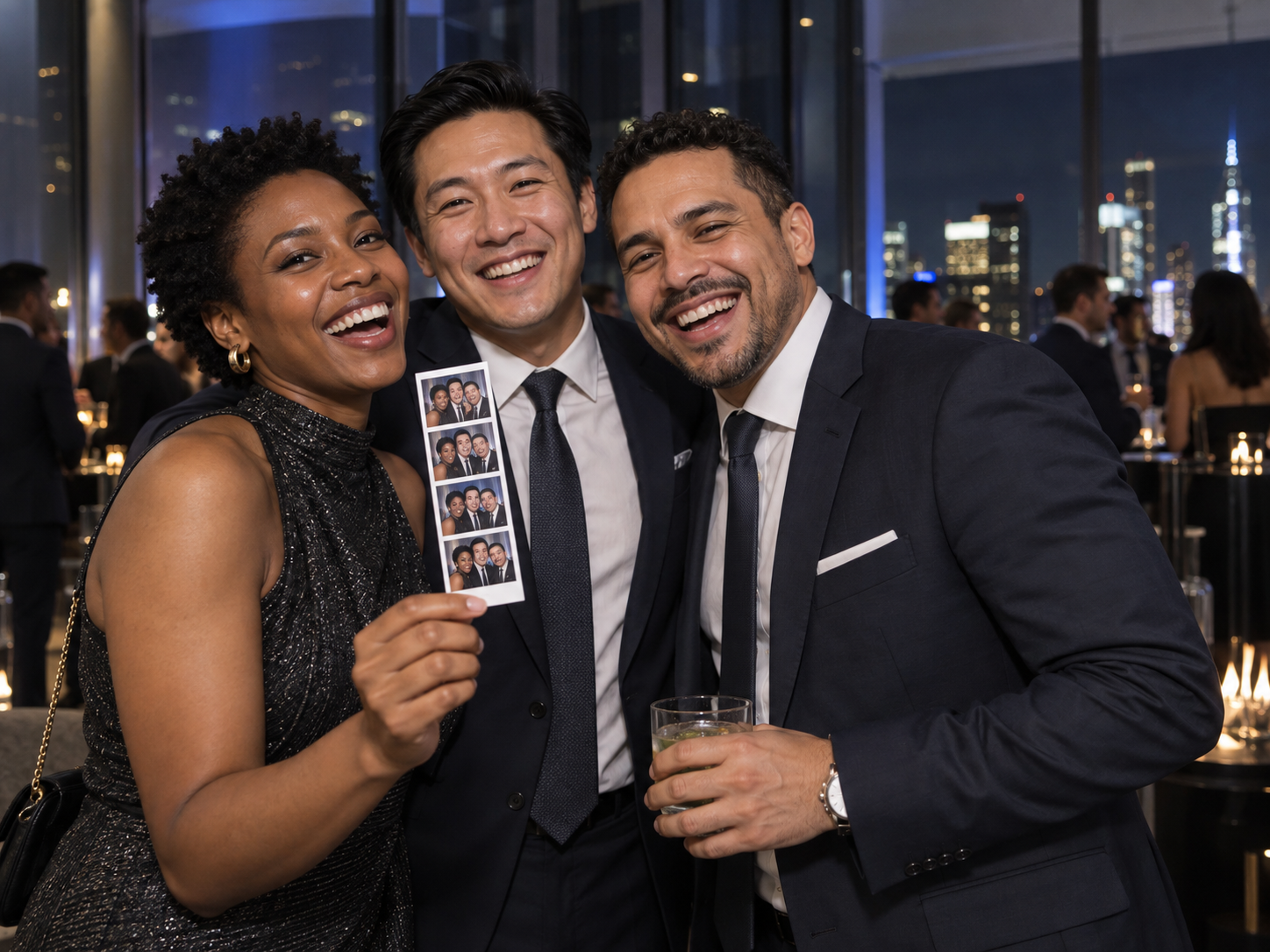 Corporate guests enjoying Photomania